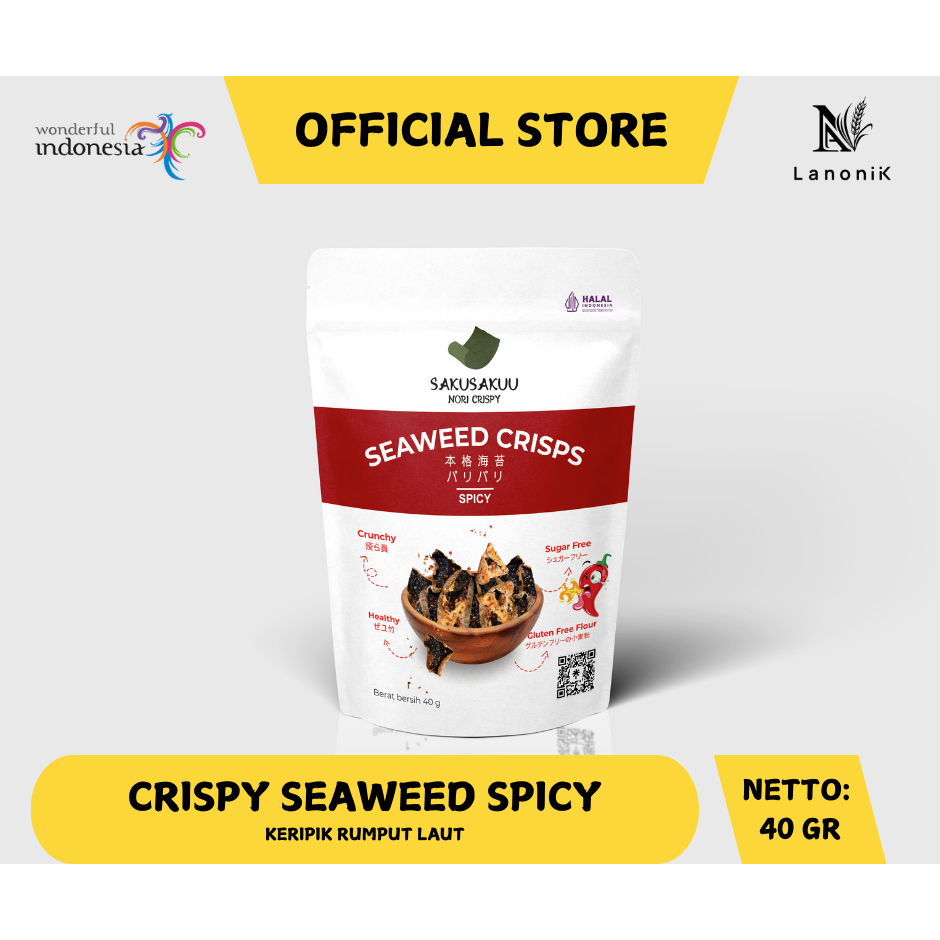 

SEAWEED CRISPY SPICY - NORI CRISPY PEDAS BY SAKUSAKUU