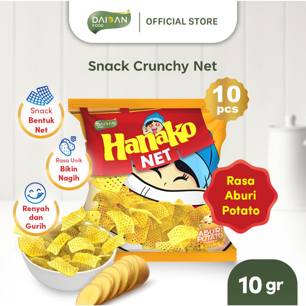 

Snack Hanako Net Aburi Potato Small Pack 10 pcs