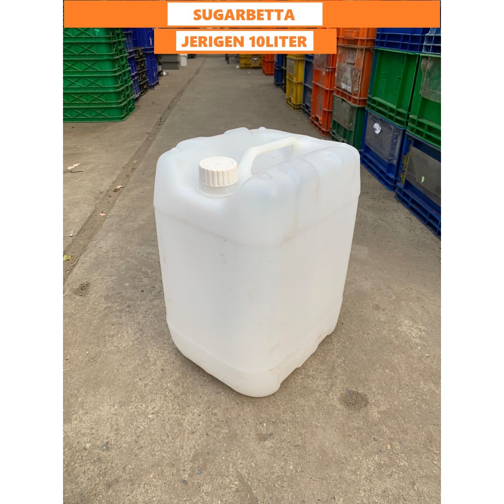 Jerigen 10L Jerigen 10kg Jerigen Minyak Bersih Kuat Tebal & Awet Bahan Plastik HDPE Putih Natural