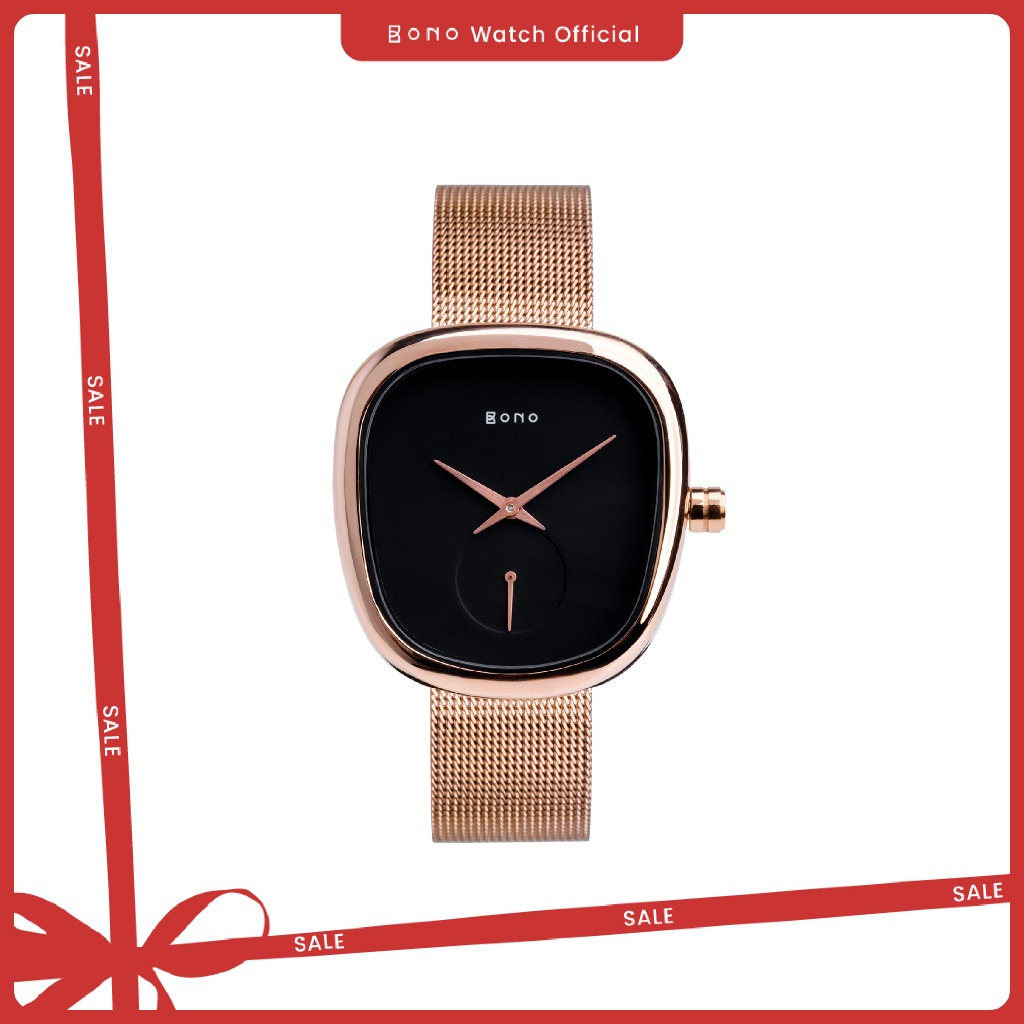 Jam Tangan Wanita Bono Watch Siena Milanese Dark Rose Gold