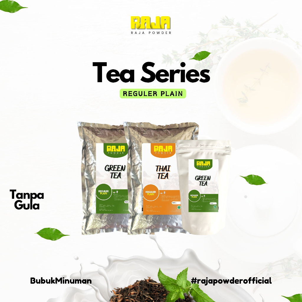 

Bubuk Minuman Tea Series Varian Original Plain Tanpa Gula Powder 500 gram