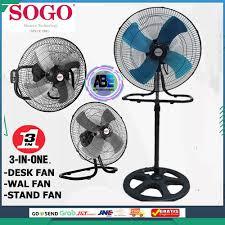 Kipas Angin Sogo 3in1 Tornado 4 Baling Besi SG-1803 18Inch