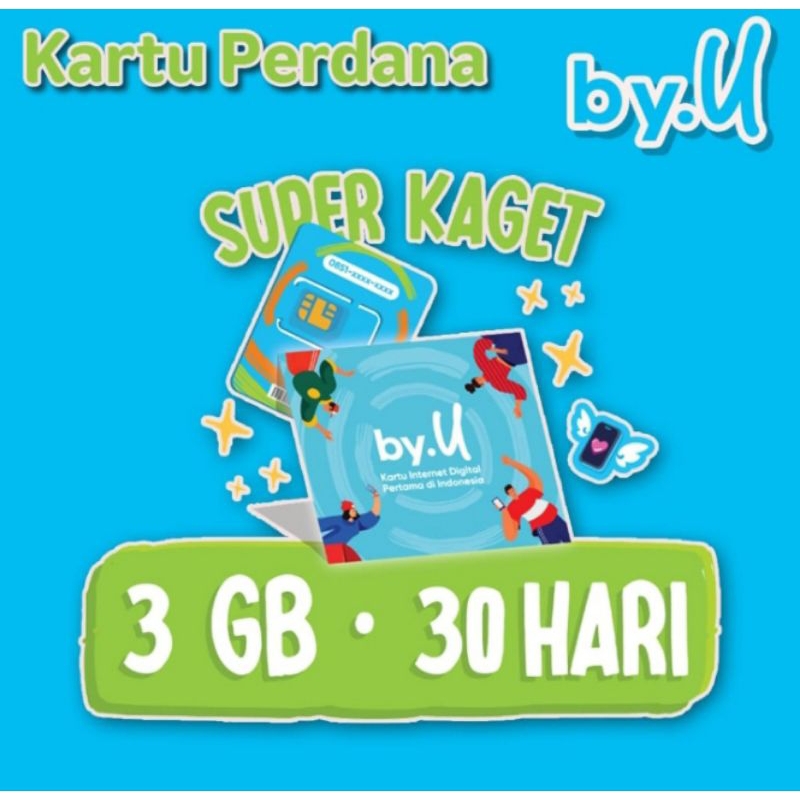 Kartu Perdana by.U 3 GB Masa Aktif Selamanya