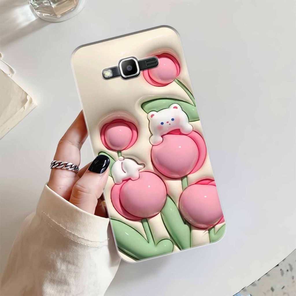 Case Hp - Samsung J2 Prime -  Casing Hp - Samsung J2 Prime - Internal.Id - Motif Bunga 3D - Fashion 