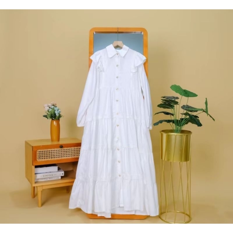 Gamis By Asofa Warna Putih LD 110cm
