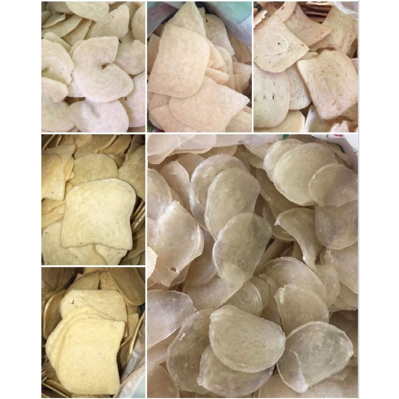 

Krupuk krecek udang mentah kemasan 1000 gram/ 1 Kg