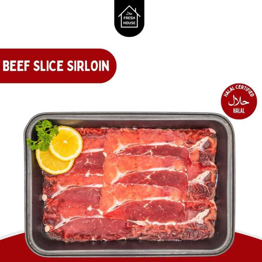 

BEEF SLICE SIRLOIN TANPA BUMBU DAN MARINASI 250GR/500GR