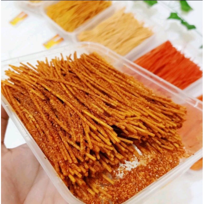 

SNACK JAJANAN MIE LIDI kemasan 200 gram pedas daun jeruk