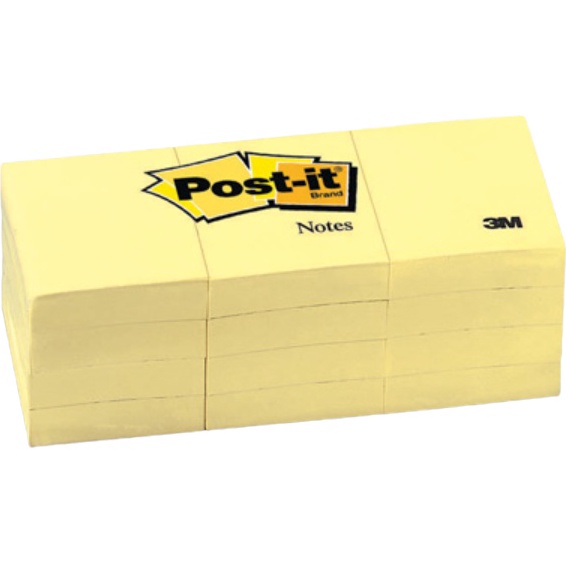 

KODE WETN8 3M Post It 65312CY Sticky Notes Yellow Canary