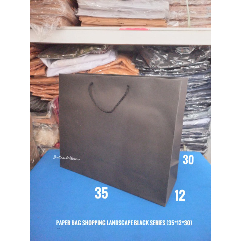 

Paper bag shopping landscape black series (35*12*30)