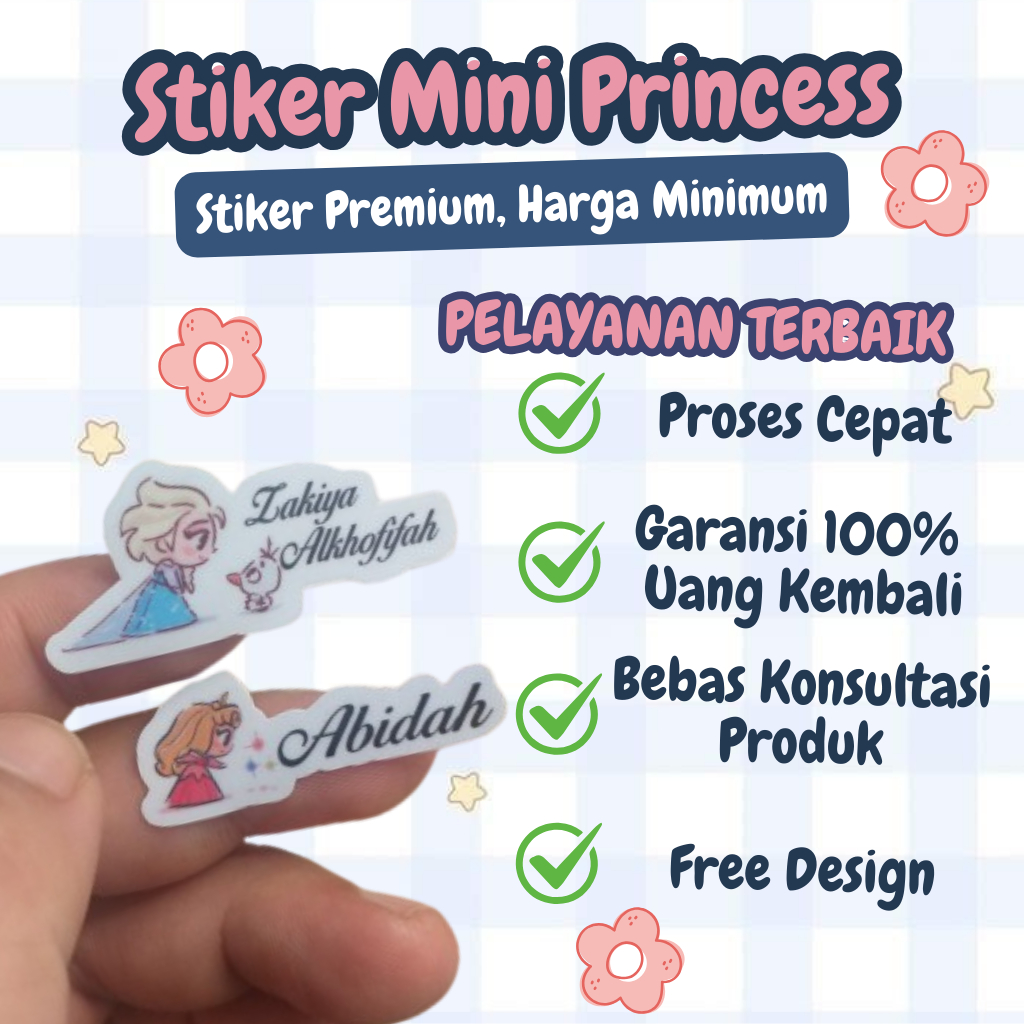 

28 PCS Stiker Label Nama Stiker Nama Anak Anti Air Custom Nama Untuk Barang [PURNAMA STICKER]