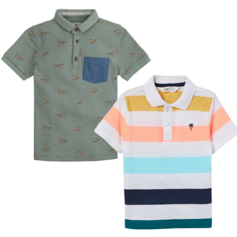 Kaos kerah anak laki laki 4-14 tahun Mix Brand