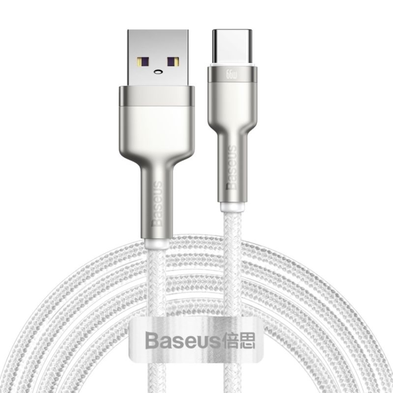 KABEL METAL DATA BASEUS CAFULE USB TO TYPE-C 66W 2M PUTIH