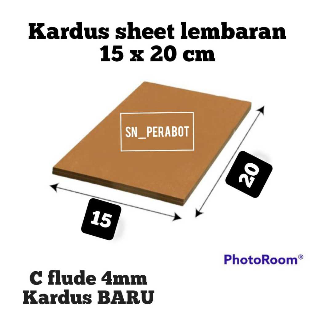 

C-FLUDE 4 MM 15x20CM / 20x15 cm Kardus Karton Lembaran 15 x 20 cm Sheet Single Wall Corrugated C FLUDE 4MM