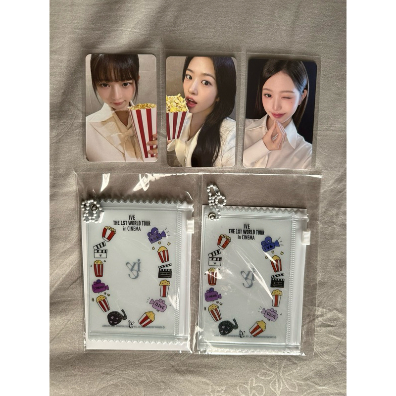 [ READY STOCK ] photocard wonyoung yujin rei ive 1st world tour in cinema benefit merchandise pouch 
