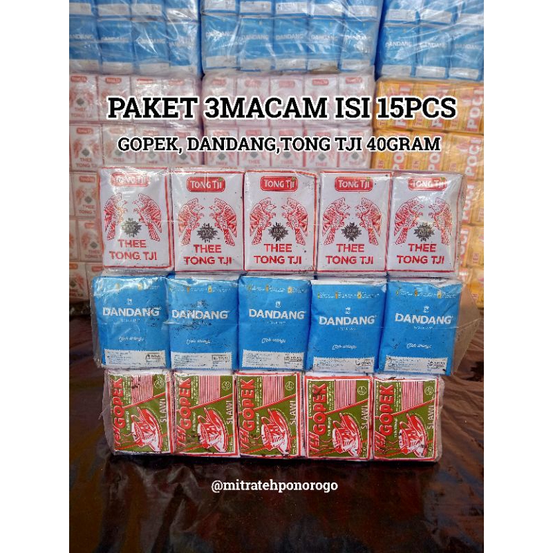 

TEH RACIKAN SOLO. GOPEK, DANDANG BIRU, TONG TJI MERAH 15PCS