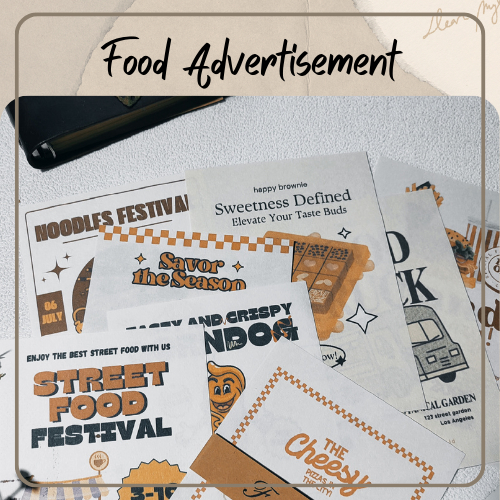 

[10 LEMBAR] Retro Food Advertisement / iklan makanan vintage / kertas iklan vintage