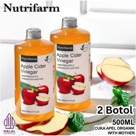 

Paket 2 pcs Cuka Apel 500ml X 2 With Mother Cuka Apel 500 ML organik Suur