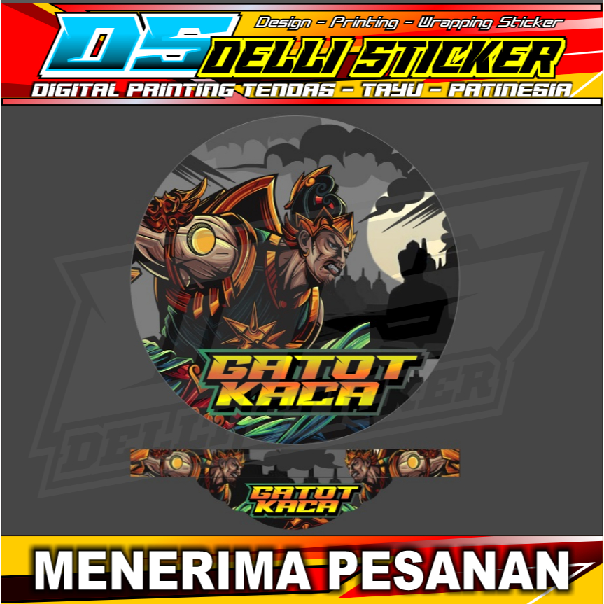 Stiker Decal Sangkar Murai - Gambar Gatot Kaca - Bisa Cutom Desain