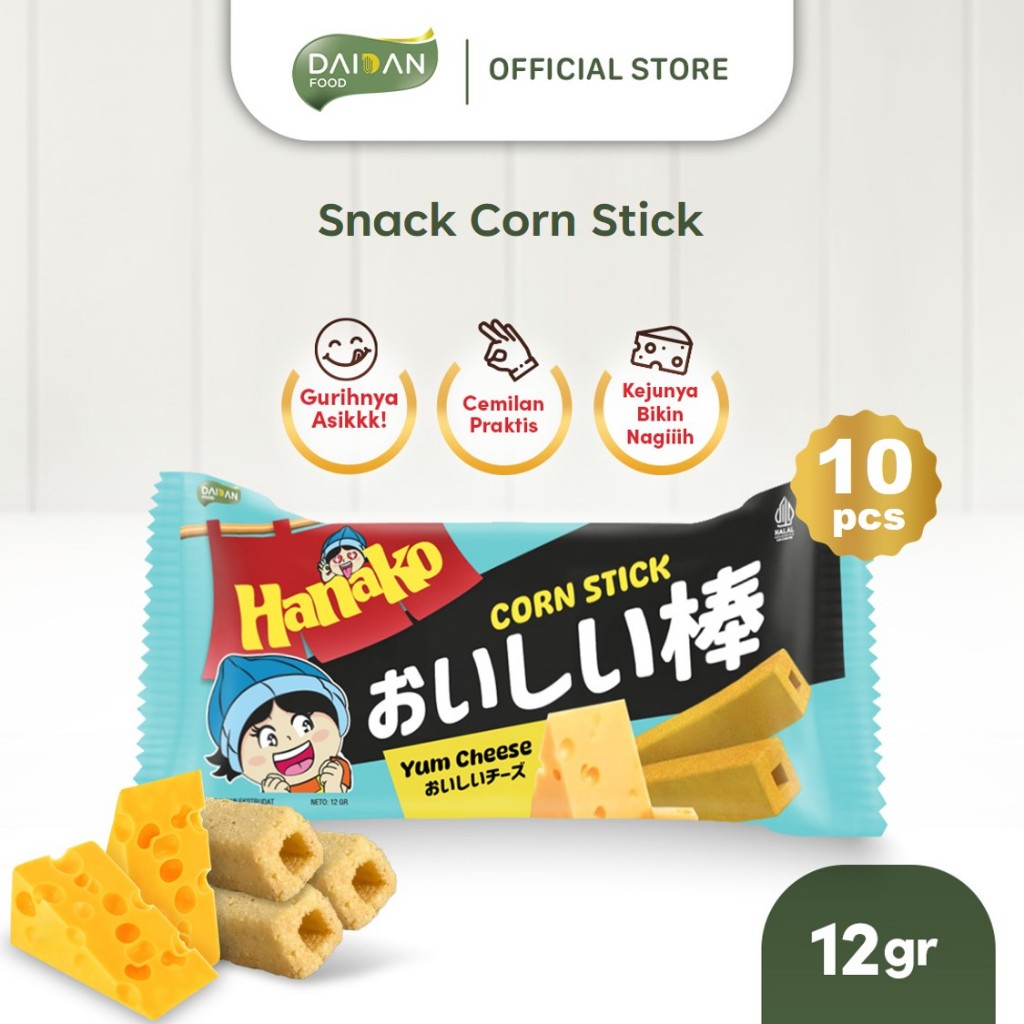 

Snack Hanako Corn Stick Yum Cheese Small Pack 10 pcs
