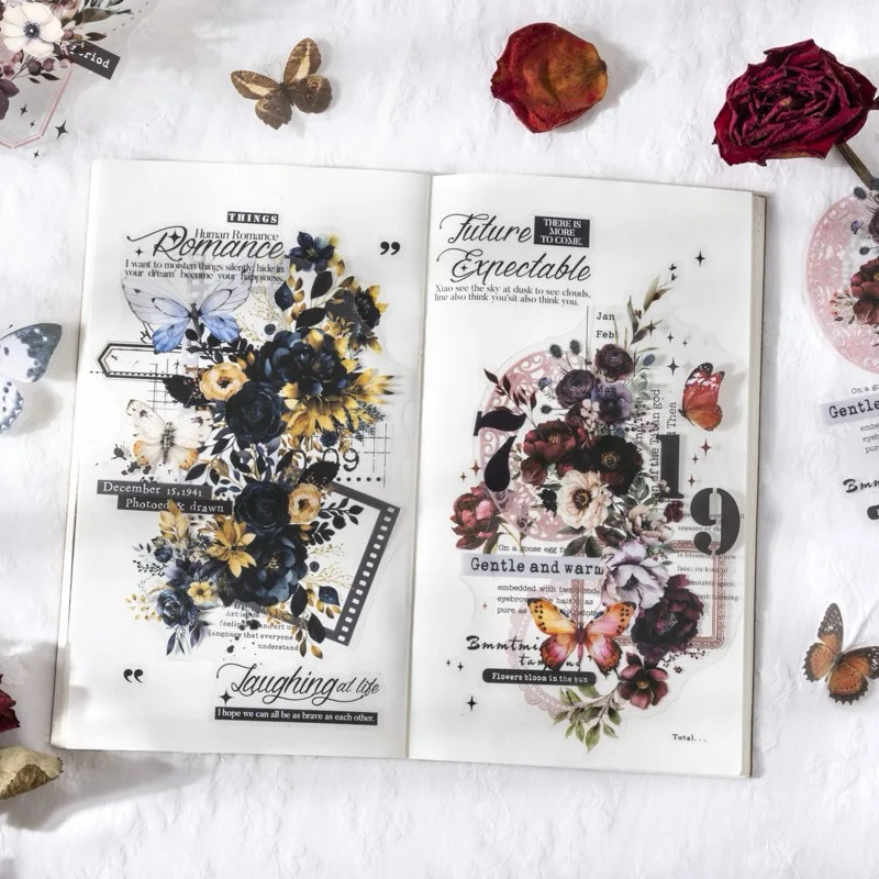 

10 sheets/pack, flower blooming summer collage stickers