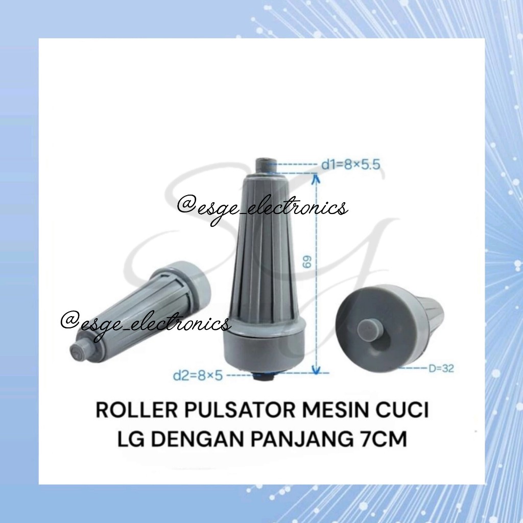 ORIGINAL ROLLER PULSATOR MESIN CUCI LG 7CM RODA POLISATOR ROLER MESIN CUCI LG 7CM