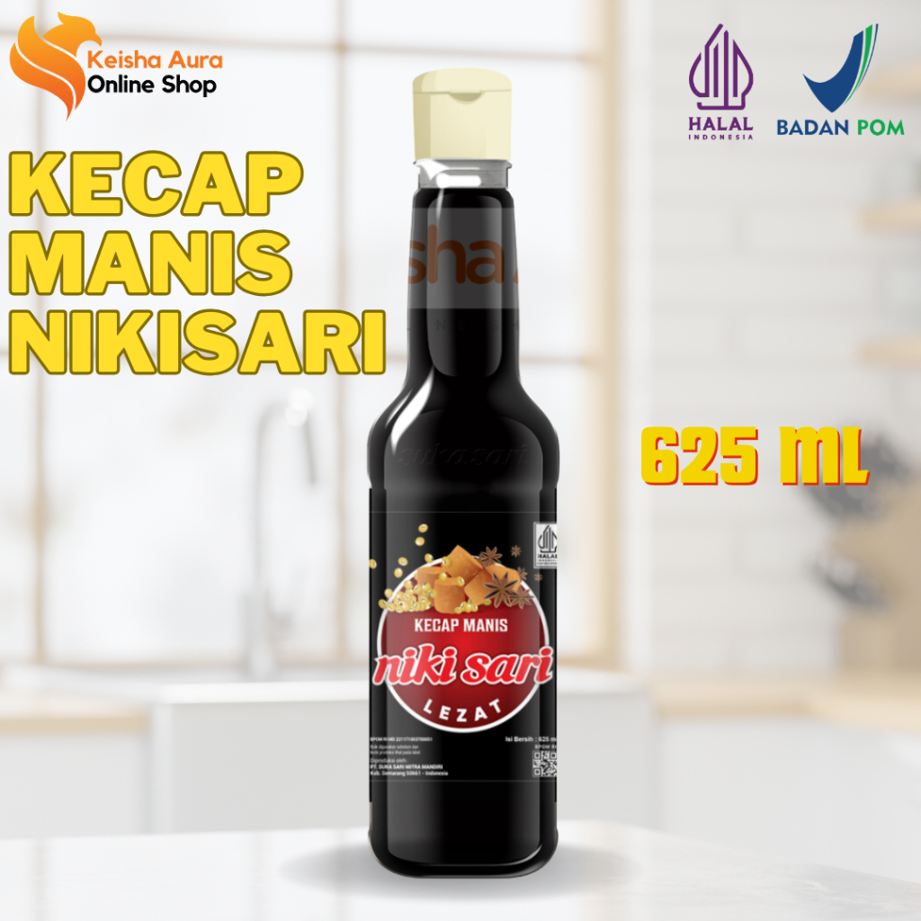 

Kecap Manis NIKI SARI kemasan botol PET 625 ml