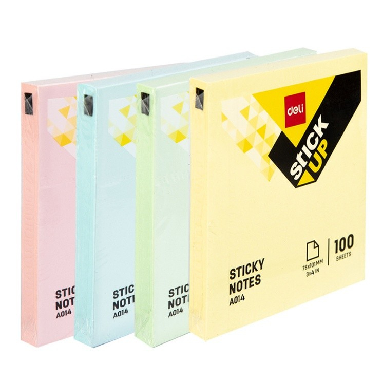

Deli EA01403 Memo tempel - Sticky Notes 100 Sheets perekat kuat tahan lama warna neon eye catching