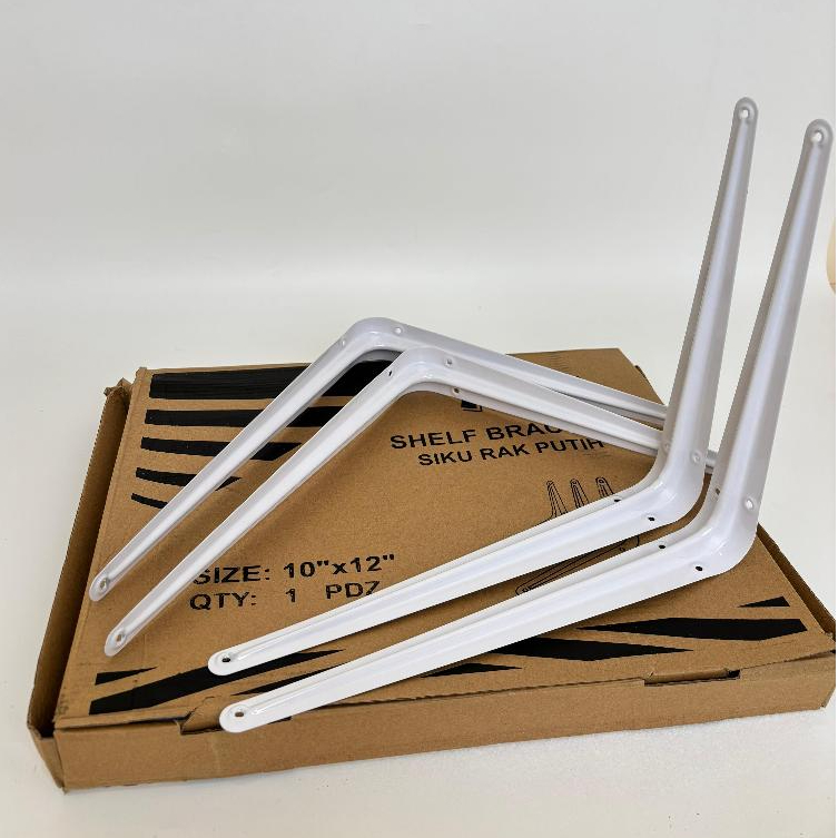 SIKU RAK BESI SOKONG TEBAL 10x12 INCH PUTIH / 25X30CM / SHELF BRACKET / SIKU DINDING L