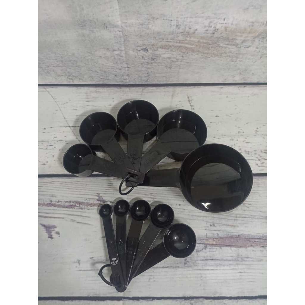 Sendok Takar Ukur Cup Measuring Spoon 10 PCS Warna Hitam