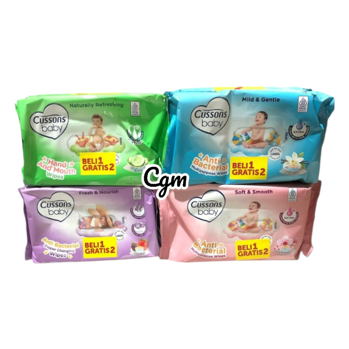BIRU Cusson Baby Wipes Mild & Gentle 50S Tissue Basah bayi