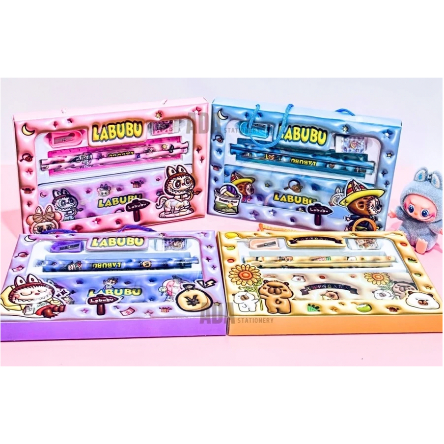 

STUDY SET 107 LABUBU CAPYBARA SANRIO STATIONERY SET SET ALAT TULIS TERMURAH