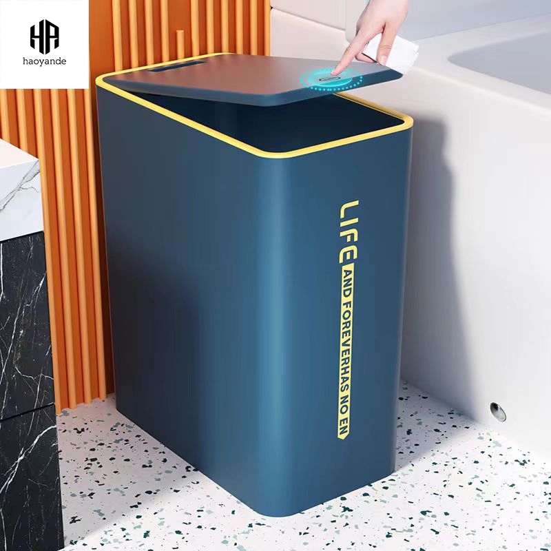 haoyande Tong Sampah Tempah Sampah Tertutup Minimalis Tong Sampah Tempat Sampah KamarTempat Sampah D