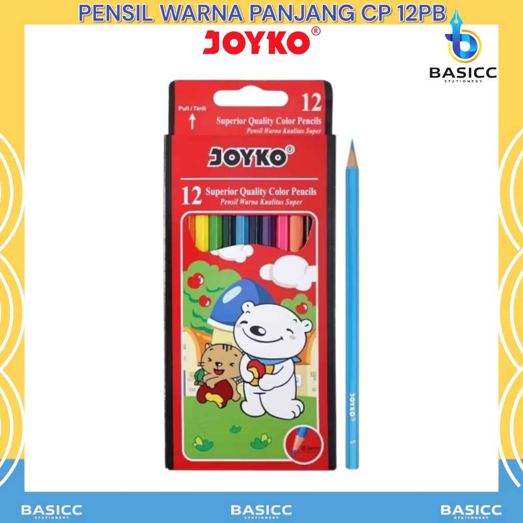 

Joyko Pensil Warna Panjang CP-12PB @ 1Set=12 Color