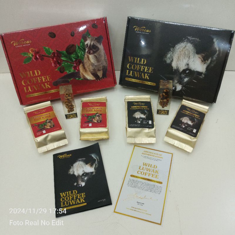 

[Luxury Box] Worcas Wild Kopi Luwak isi 200 gram, Mandheling King dan Bali King