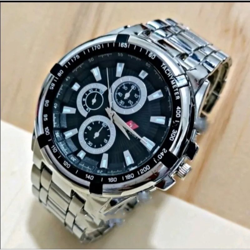 Jam Tangan Pria Swis Army Luxury Stainless Steel Terbaru