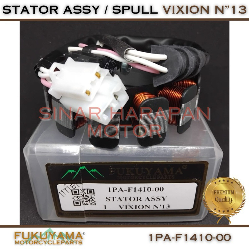 SPUL KOMPLIT STATOR / SPUL COMP / SPUL STATOR ASSY 12 SPUL + PULSER YAMAHA VIXION NEW 2013 [1PA-H141