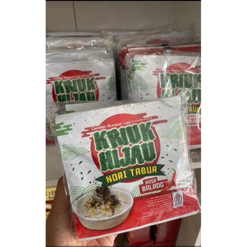 

Nori Tabur Kriuk Hijau Satuan