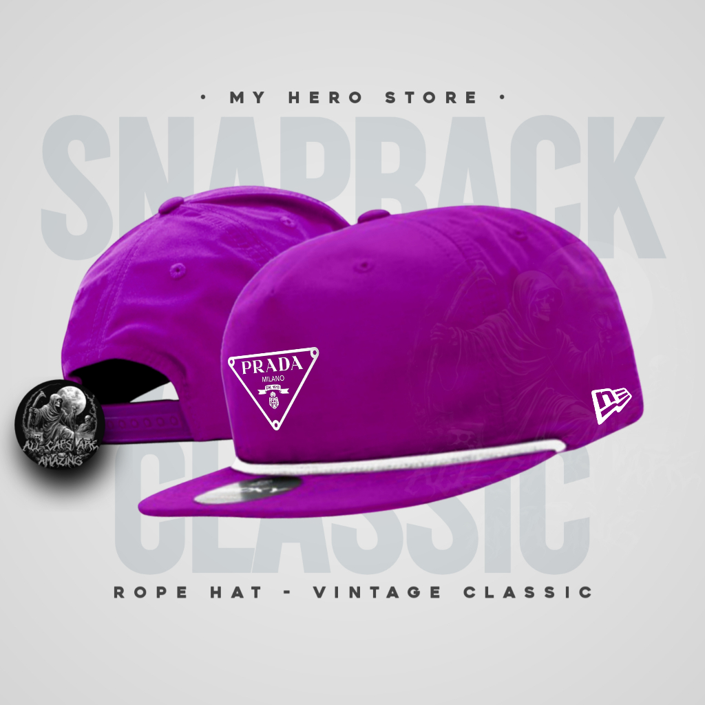 PRADA MILANO II ROPE HAT II SNAPBACK CLASSIC II UNISEX II ALL SIZE DEWASA II READY STOCK II HIGH QUA