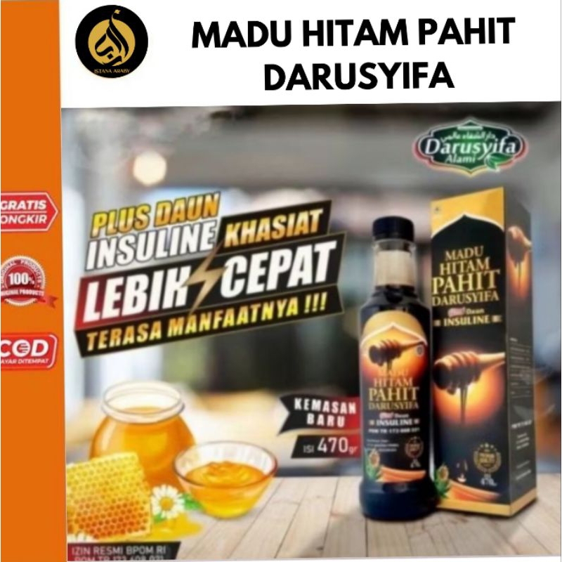 

MADU HITAM PAHIT DARUSYIFA PLUS DAUN INSULIN 470ML/MADU HITAM PAHIT/MADU