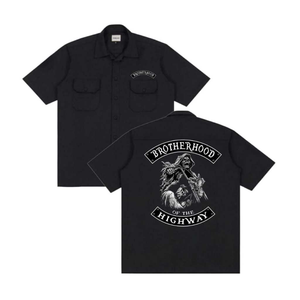 Zuro clothing Workshirt brotherhood Kemeja Kerja PDH Bahan Katun
