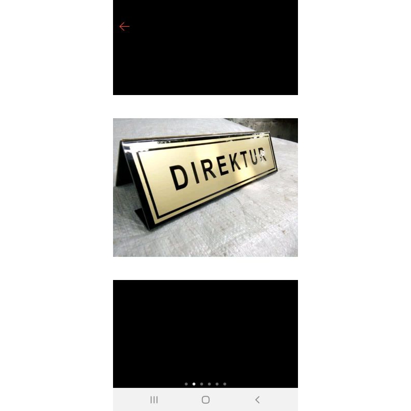 

PAPAN NAMA MEJA AKRILIK SEGITIGA (10cm×40cm)