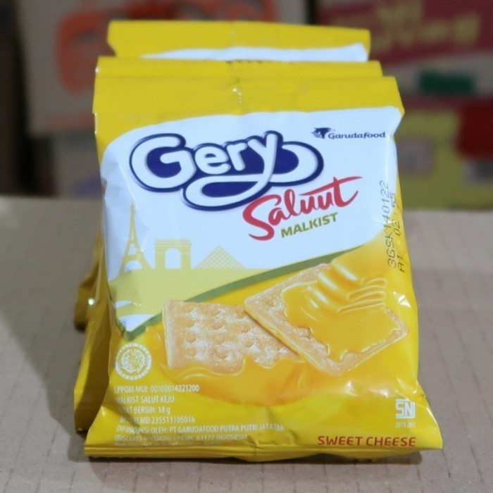 

GERY CRACKERS MALKIST SALUUT KEJU PCK 18G (1 RENTENG ISI 10)