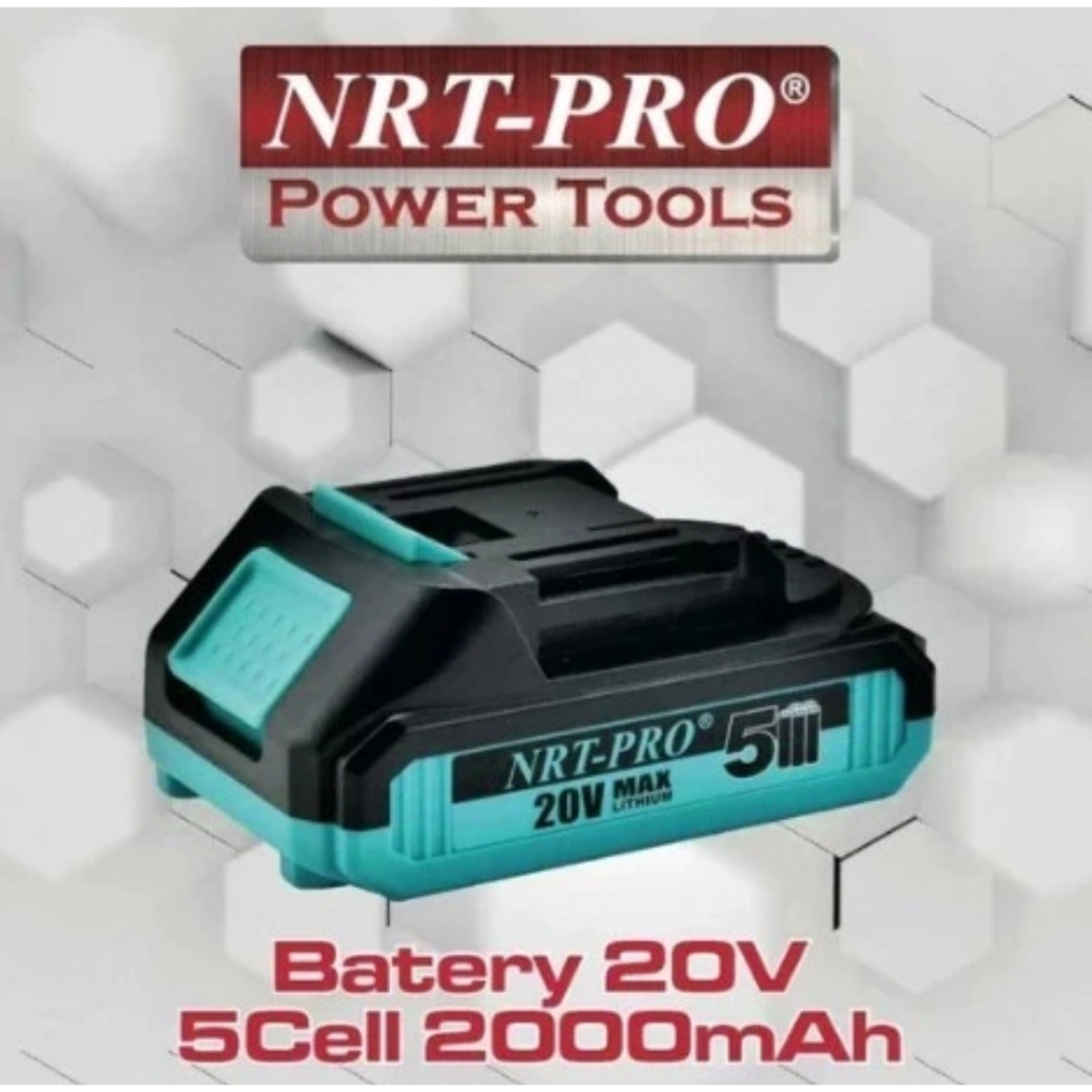 Baterai NRT Pro 20V - Charger ORI Nrt 20V - baterai cas Nrt