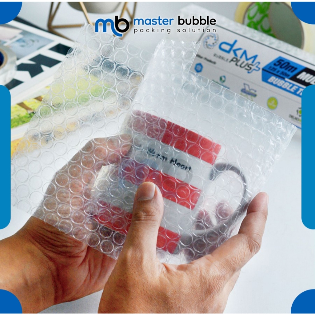 

IK6 Plastik Packing Bubble Wrap Potongan DKM Bening & Hitam 50meter / Pembungkus Paket Online Shop