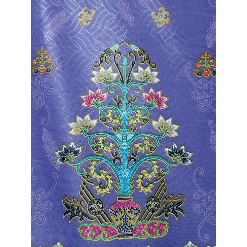 kain batik benang bintik khas kalimantan Tengah sutra emboss