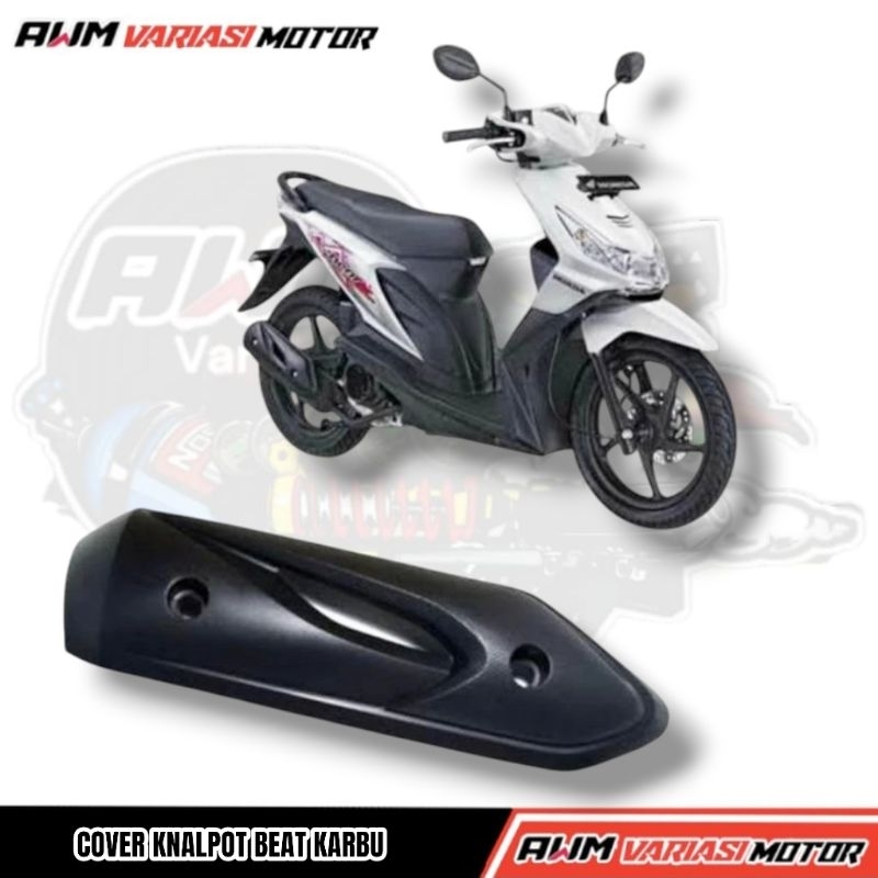 Tameng Knalpot Beat Karbu Cover Knalpot Beat Karbu Tutup Knalpot Beat Karbu