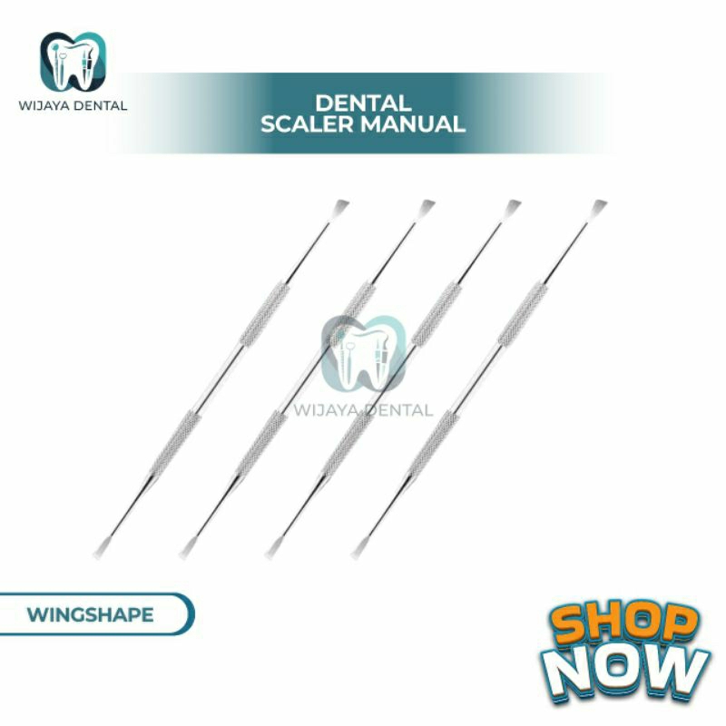 DENTAL INSTRUMENT SCALER MANUAL WING KANAN KIRI / WINGSHAPE SCALER MANUAL PEMBERSIH KARANG GIGI