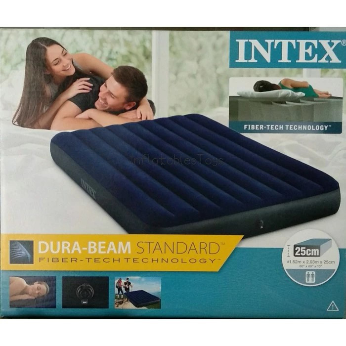 Kasur angin Intex Queen DuraBeam Standar Blue 64759 kasur angin queen durabeam intex kasur angin int
