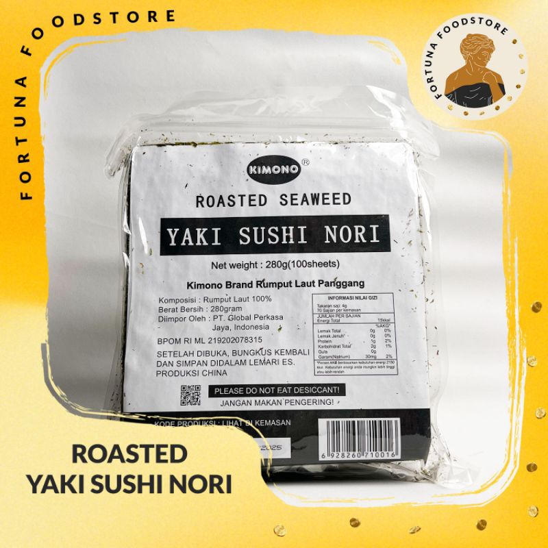 

Kimono Roasted Seaweed Yaki Sushi Nori Rumput Laut Panggang 280gr
